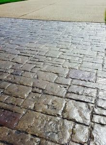 Medieval cobble driveway apron