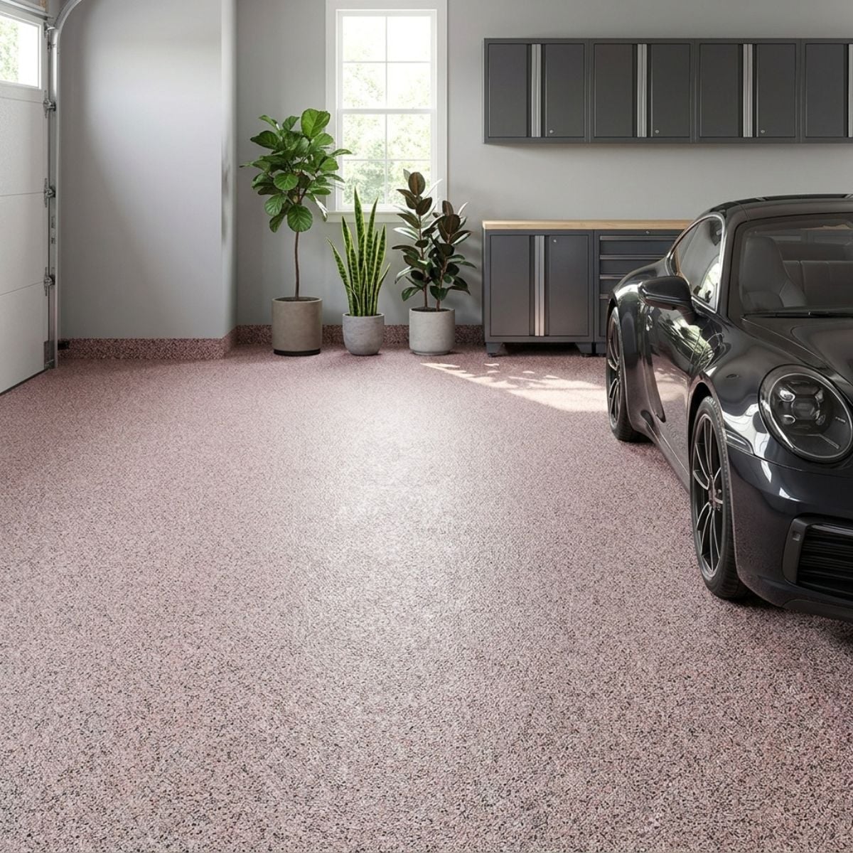 Gray and Brown Decorative Quartz Flooring