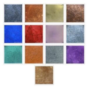 Color options for metallic concrete coating and flooring