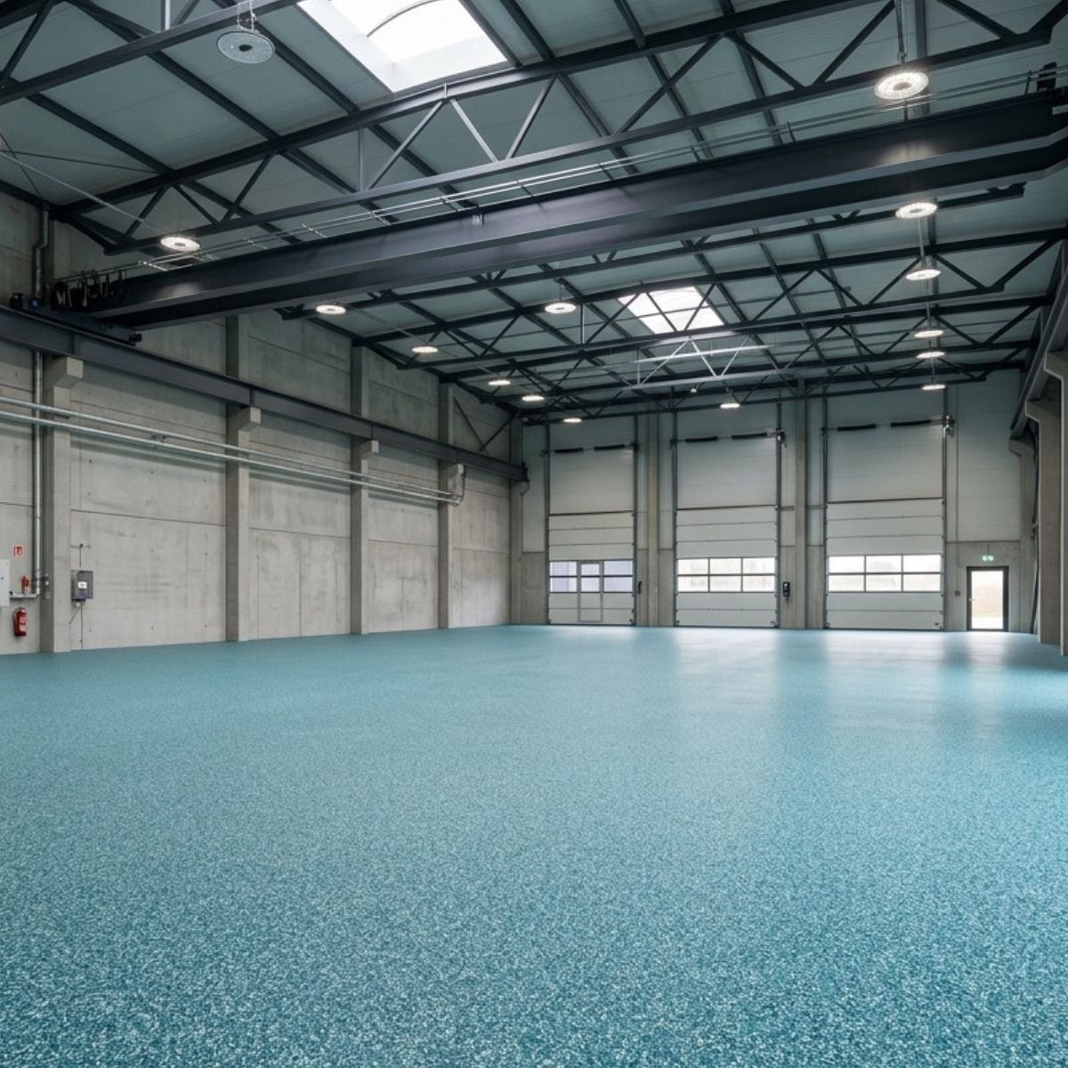 White and Blue Decorative Quartz Flooring