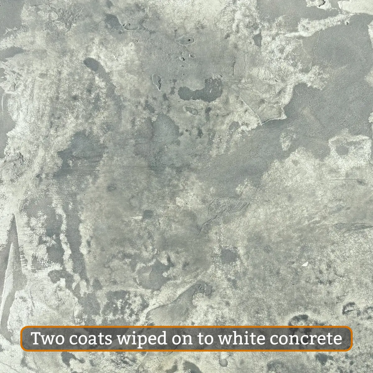 Bayleaf water-based concrete stain two coats on white concrete