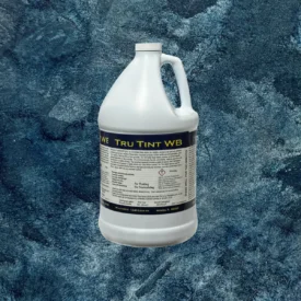 Cool dark blue concrete stain