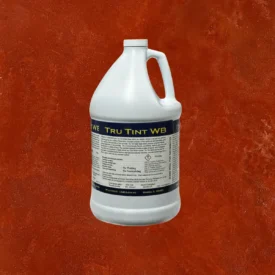 Red water-based concrete stain