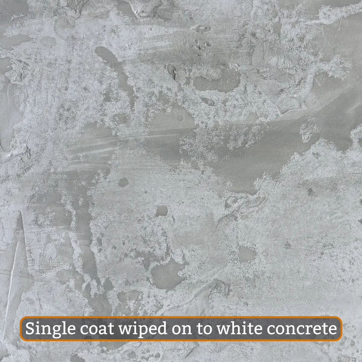 Bayleaf water-based concrete stain single layer on white concrete
