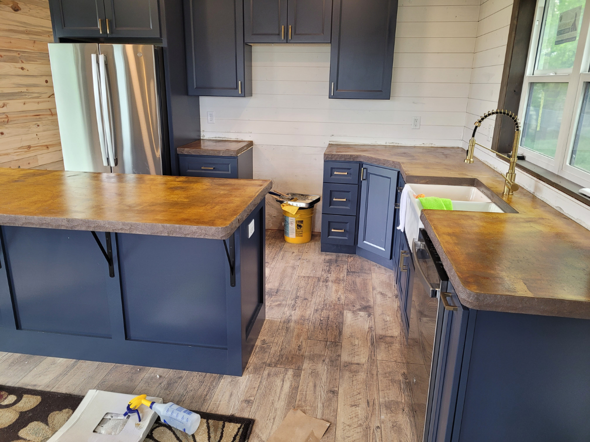 Concrete countertop made with Tru-Pac C